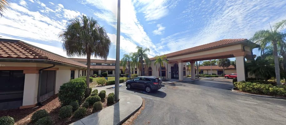 Exterior view of Winkler Court with landscaped entrance