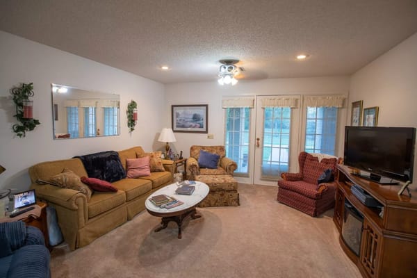 Cozy common area with seating and natural light