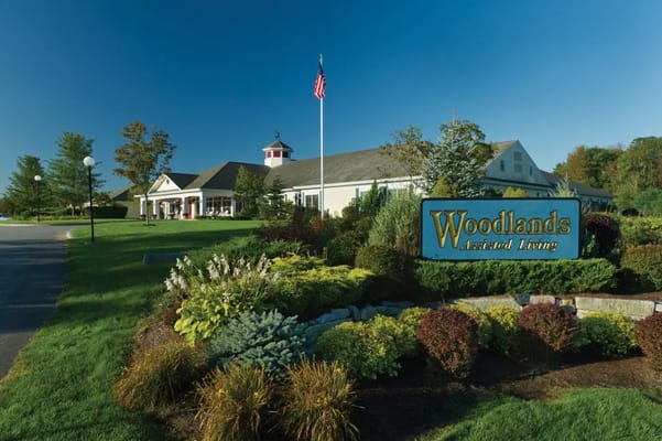 Exterior view of Woodlands Assisted Living facility