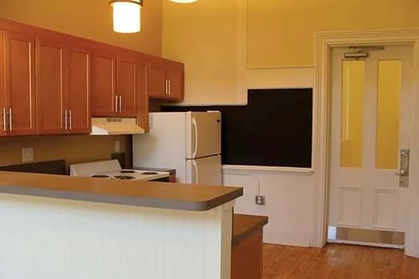Interior view of a kitchen area in a facility