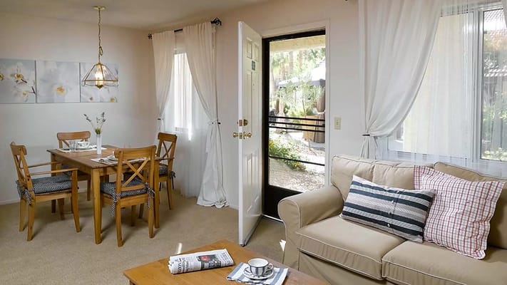Cozy lounge area with a view of the outdoors