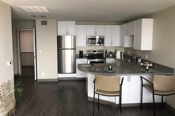 Modern kitchen in a resident apartment