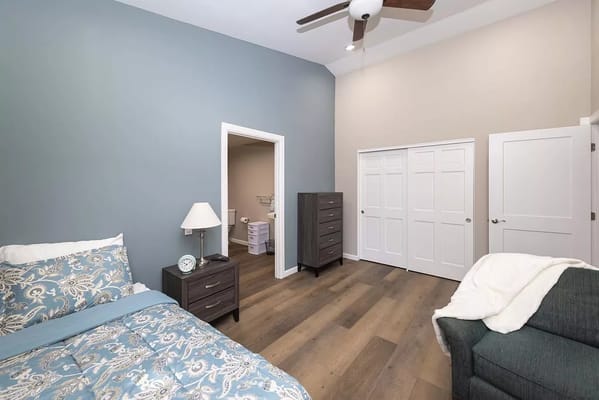 Cozy private resident room with modern furnishings