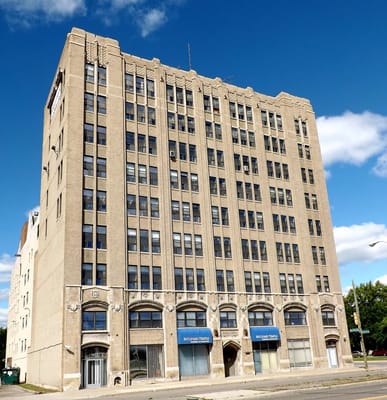 Exterior view of a nursing home building