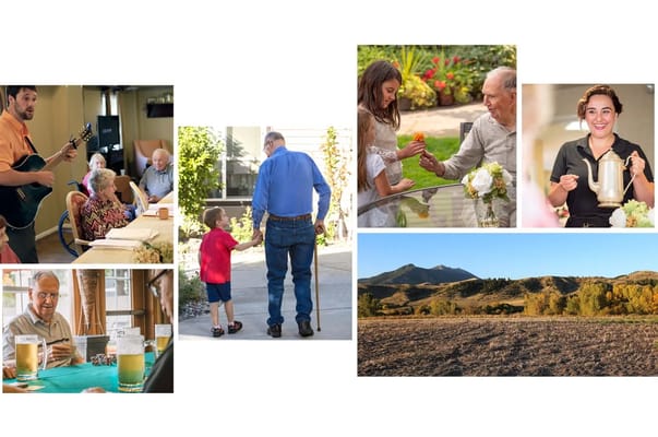 Residents enjoying activities and companionship
