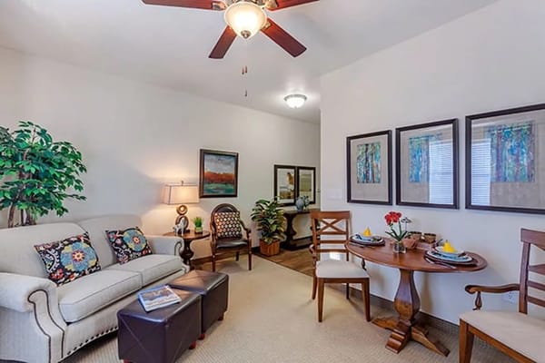 Cozy interior living space with furniture and decor