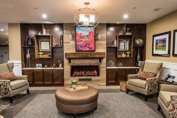 Cozy common area with comfortable seating and decor