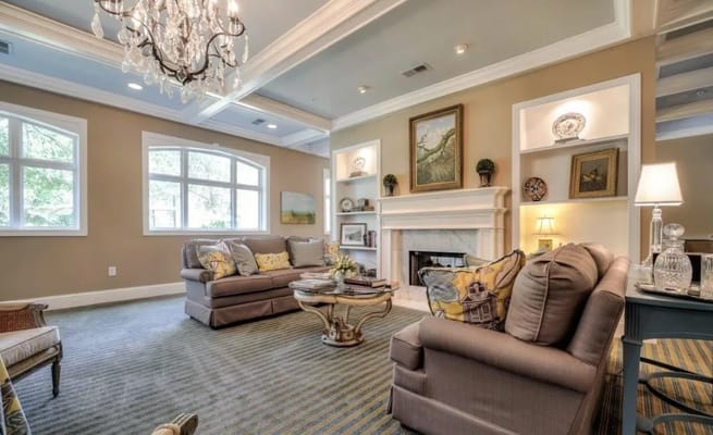 Cozy common area with comfortable seating and decor