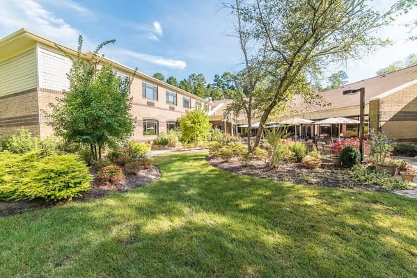 A beautiful garden area with well-maintained landscaping