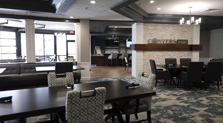 Interior view of Conyers Pub dining area