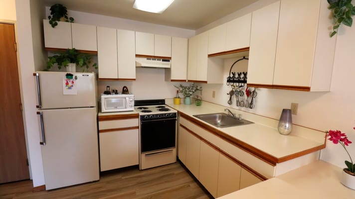Cozy kitchen area with modern appliances