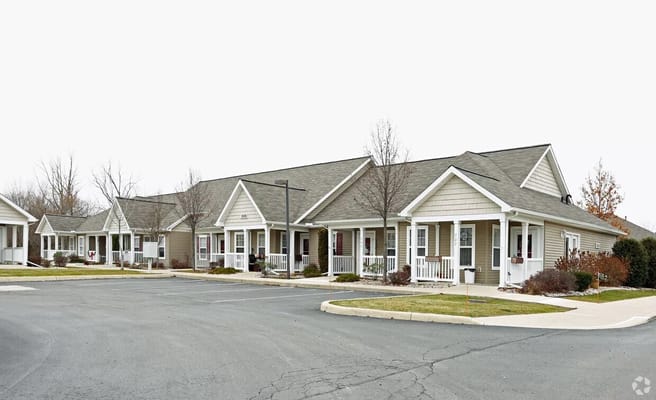 Exterior view of residential units at Lutheran Homes of Michigan