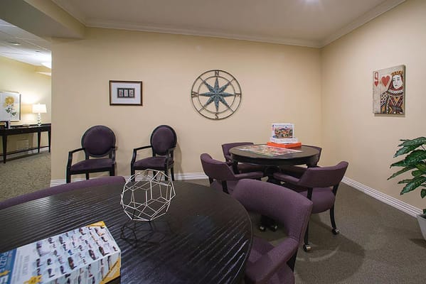 Cozy common area with seating and decor