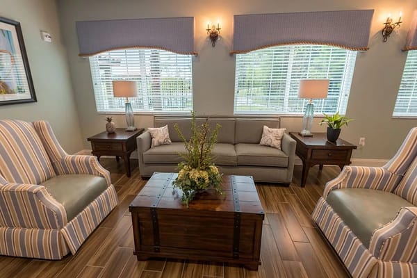 Cozy common area with seating and natural light
