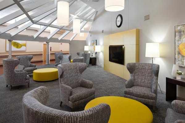 Cozy common area with modern seating and decor