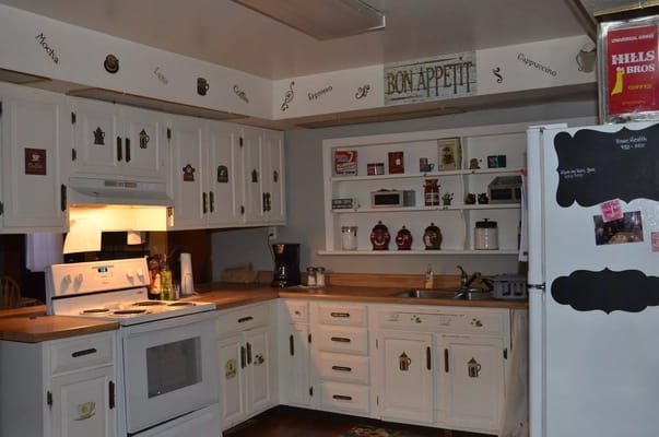 Interior view of the kitchen at Rocking Years Assisted Living Home