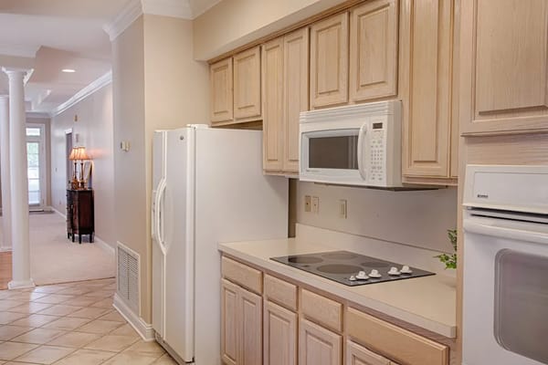 Interior view of a kitchen area in a facility