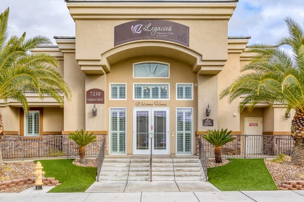 Exterior view of Legacies at San Martin entrance