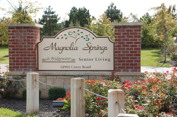 Sign for Magnolia Springs Senior Living at Bridgewater