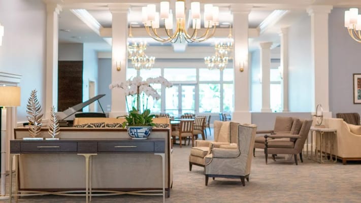 Interior view of a bright and welcoming lounge area