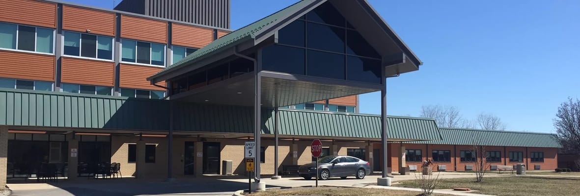 Exterior view of Monroe Springs Rehab and Nursing Center