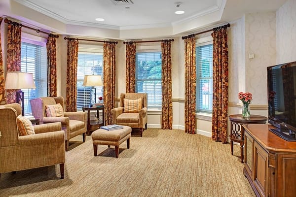 Cozy common area with comfortable seating and natural light