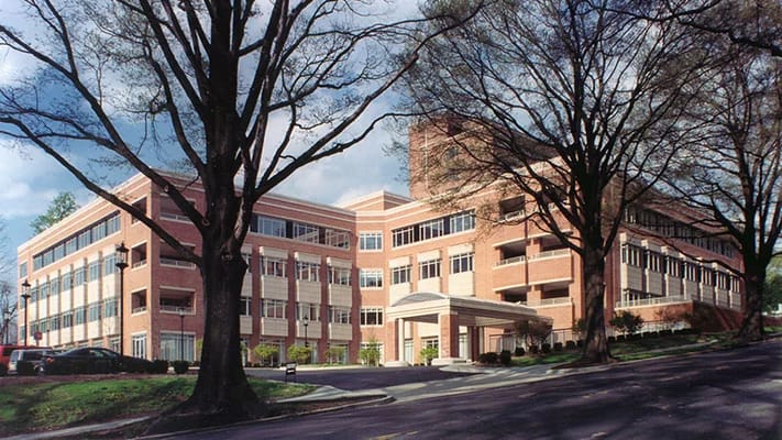 Front view of Sibley Memorial Hospital Renaissance building
