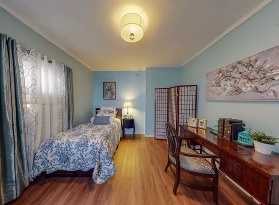 Cozy private resident room with tasteful decor