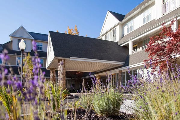 Exterior view of The Wellington with landscaped gardens