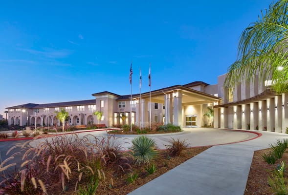 Exterior view of Ivy Park at Otay Ranch at dusk