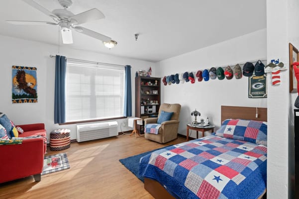 Cozy private resident room with personal decor