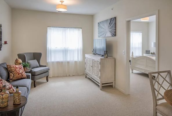 Cozy resident living area with comfortable seating