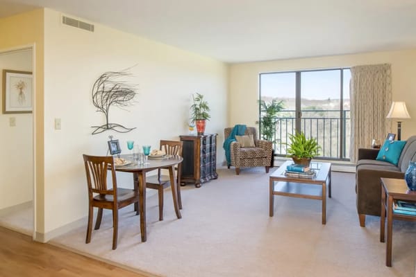 Bright and inviting interior of a resident's living space