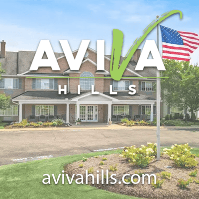 Logo with building exterior in background