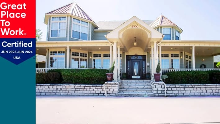 Front entrance of a senior living facility