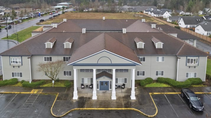 Aerial view of Centralia Point Assisted Living facility
