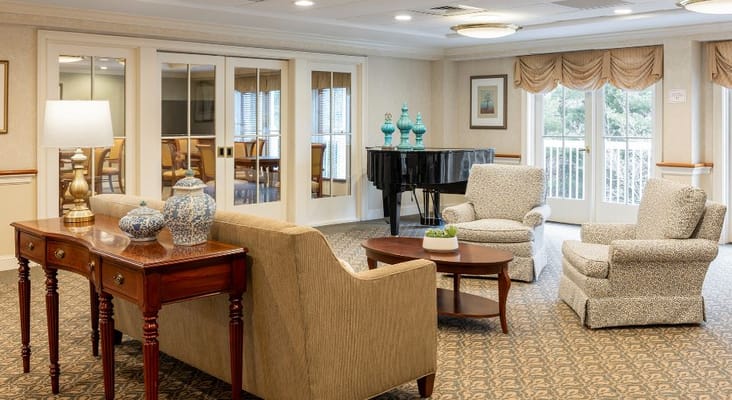 Interior view of a well-furnished common area