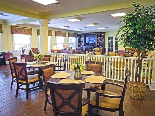 Common area with seating and entertainment