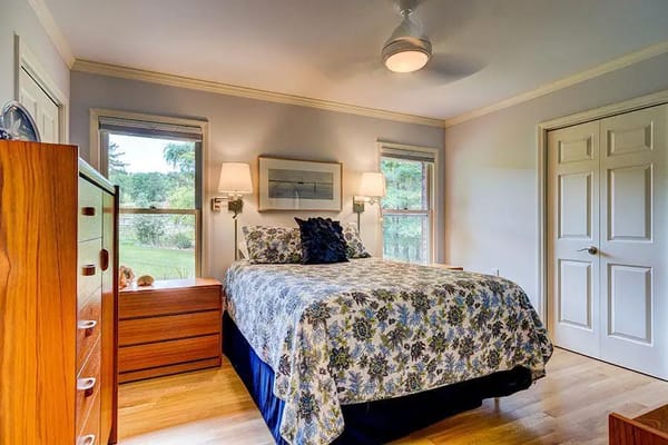 Cozy resident room with a bed and natural light
