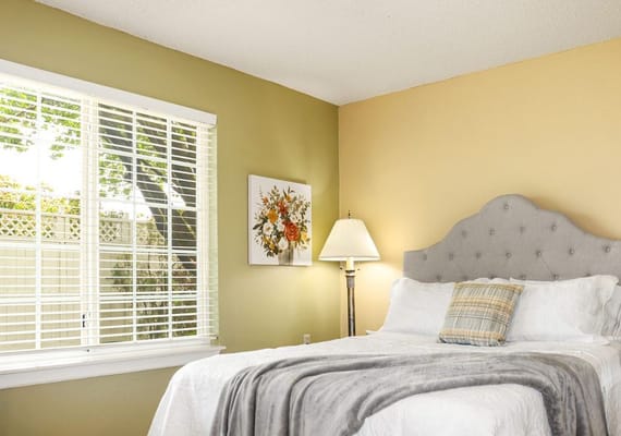 Cozy private room with a bed and window