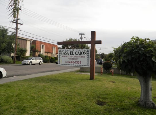 Sign for Casa El Cajon residential care facility