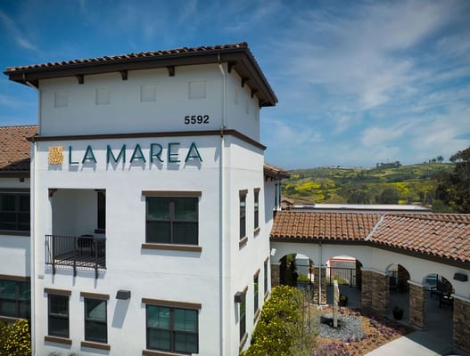 Exterior view of La Marea Senior Living building