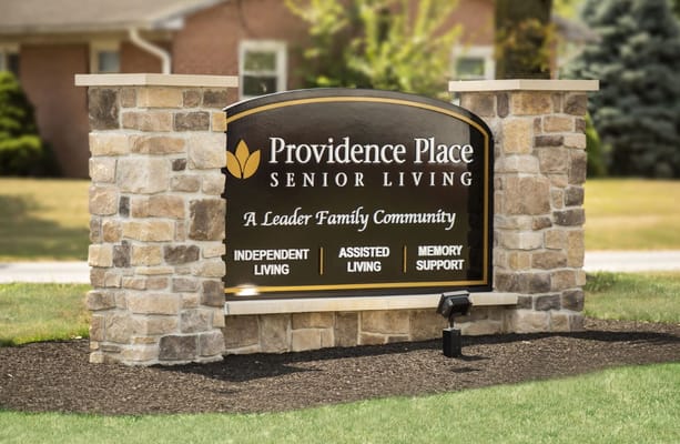 Exterior sign for Providence Place Senior Living