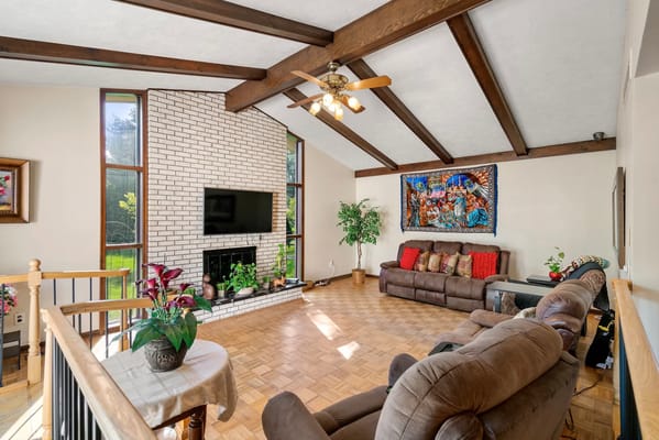 Bright and inviting common area with comfortable seating