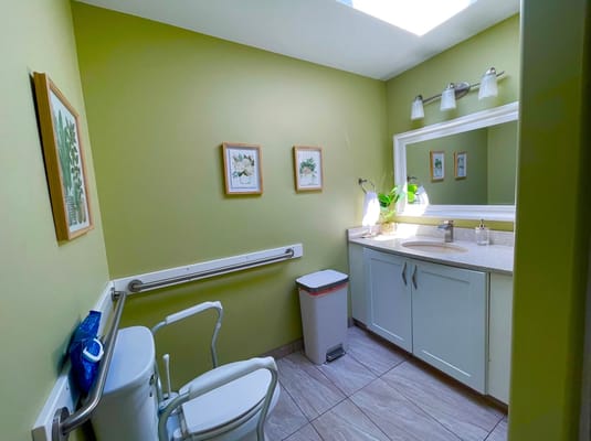 Bright and clean bathroom with modern fixtures