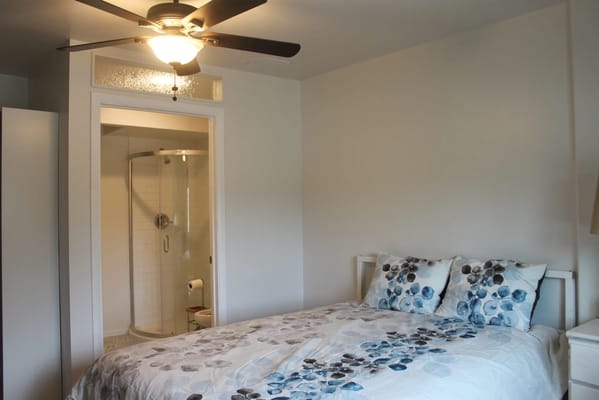 Cozy private room with a bed and bathroom