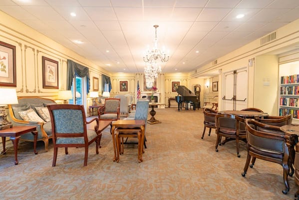 Common area with comfortable seating and lighting