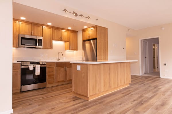 Modern kitchen in a resident apartment