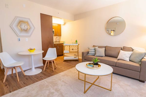 Bright and modern interior living space