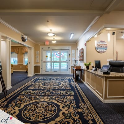 Interior view of a welcoming lobby area